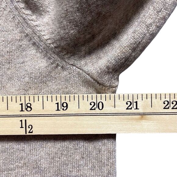 N.PEAL LONDON Olivia Round Neck Cardigan Size Large Organic Cashmere Brown Beige - Picture 14 of 16